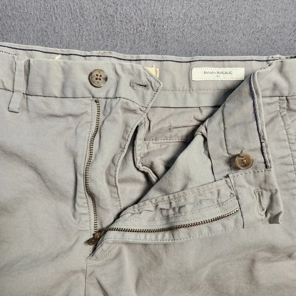 Banana Republic Pants Men 34X30 (33X29) Cliff Gray Lived In Chino Athletic Fit